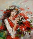 MagicArt Set pictură după numere MagicArt - Mângâiere roz (original de Miglena Kirilova) (GX38416)