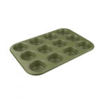 Zenker Forma pentru briose 12 Zenker 7456, 7 cm, Acoperire ILAG Maximizing Green, Pana la 180°C, Verde (Zenker 7456)