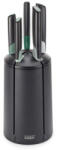 Joseph Joseph Set de cutite Joseph Joseph Elevate 10541, Otel japonez, Suport rotativ, Fara BPA, Negru/verde (10541)