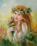 MagicArt Set de pictat după numere MagicArt - Strălucitoare (după originalul Miglenei Kirilova) (GX43419)