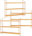 PremiumXL Fali Polc Strängnäs Állítható Polcokkal 3-es Szett Narancssárga