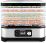 Berdsen Aszalógép, gyümölcs-zöldség szárító, 5 tálcás, 10l - Fekete, Ezüst