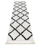 My carpet company My Carpet Company Futó Berber Cross Fehér 80x300 cm Szőnyeg