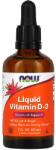 NOW Vitamina D-3 Lichida, 100 IU/picatura, 59 ml, Now Foods