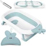 Ricokids összecsukható Babakád beépített hőmérővel - fehér-kék