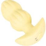 Cuties Mini - bordázott vibrációs anál plug (sárga) - vagyaim