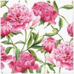 Elcadis Servetele in 3 Straturi, Pink Peonies, 33 x 33 cm, 20 Bucati, Elcadis (ELC-SRV 33X33 FLO-PP)