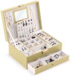 Massido Ékszeres doboz tükörrel - Bézs, Arany (TE670901)