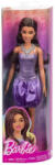 Mattel Fashionista barátnők - Stílusos divatbaba fényes, lila ruhában (216) (FBR37_HYT92)