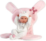 Llorens Bimba újszülött baba rózsaszín nyuszis hálózsákkal (35 cm) (L63598)