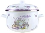Grunberg Cratita Emailata cu Capac, 24 cm, 4.90 l, Alb / Mov, Grunberg, Model GR2400B (GR2400B)