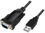 LogiLink USB 2.0 kábel USB-A/M-DB9/M fekete 1, 5m (AU0048A) (AU0048A) (AU0048A)