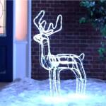 Sumker Karácsonyi 264 Led-es Mozgó Fejű Szarvas 90cm Hidegfehér