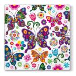 Elcadis Servetele in 3 Straturi, Standard Colorful Butterflies, 33 x 33 cm, 20 Bucati, Elcadis (ELC-SRV 33X33 STD-CBU)