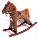 Retoys Plüss barna hintaló hanggal 65 cm, 29016