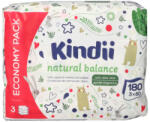 Kindii Natural Balance törlőkendő (3x60) - 180 db
