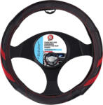 AllRide műbőr kormányvédő - fekete/piros - 37-39cm