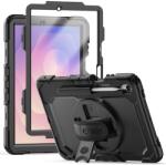  Tablettok Samsung Galaxy Tab S11 11 coll (SM-X730, SM-X736B) - SOLID360 ütésálló, kitámasztható, fekete tablet tok