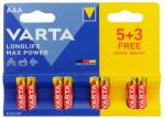 VARTA Varta Longlife Max Power LR03/AAA elem 5+3 - 8db