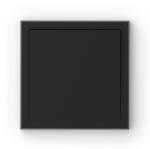 Commel Adria Egypólusú nyomógomb, 10A, kerettel, fekete (101N) (043-611) (COMMEL-043-611)