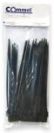 Commel Kábelkötegelő, kettős hurokkal 4, 8 x 200 mm fekete, 50 db/cs (365-052) (COMMEL-365-052)