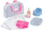 Corolle Pelenkázótáska játékbabának Flowered Changing Accessories Set Corolle 36 cm babának 7 kiegészitő 24 hó-tól (CO141810)