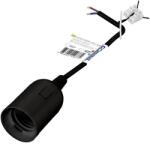 Commel Műanyag E27 foglalat vezetékkel, sork. , fekete H03VV-F 2X0, 75/17 cm (016-704) (COMMEL-016-704)