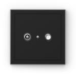 Commel Adria TV/SAT aljzat, kerettel, fekete (043-622) (COMMEL-043-622)