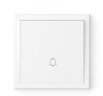 Commel Adria Egypólusú nyomó, csengőjeles 10A, kerettel, fehér (101N) (043-505) (COMMEL-043-505)