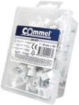 Commel Műanyag félbilincs, szögelhető, 10-14mm, fehér, 50db/csomag (365-303) (COMMEL-365-303)