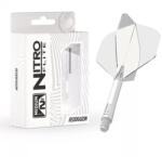 Red Dragon Darts toll és szár egyben Red Dragon Nitro Flite fehér-átlátszó, standard toll és hosszú szár