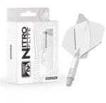 Red Dragon Darts toll és szár egyben Red Dragon Nitro Flite fehér-átlátszó, standard toll és rövid szár