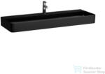 Laufen Val SaphirKeramik 120x42 cm-es mosdó 1 csaplyukkal, túlfolyó nélkül, matt fekete H8102897161111 (H8102897161111)