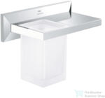 Grohe ALLURE BRILLANT fali pohártartó polc üveg pohárral, króm 40906000 (40906000)
