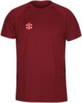 Gray Nicolls Тениска Gray Nicolls Men's Matrix Short-Sleeve Performance T-Shirt - Maroon