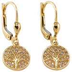 Ékszershop Köves lógós arany életfa fülbevaló (1325518)