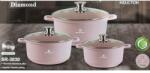 Silver Royal Diamond tapadásmentes 3db-os edényszett, rózsaszín (SR-3030-rózsaszín)