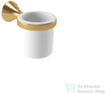 Bugnatese ORION fali pohártartó fehér kerámiával, szálcsiszolt arany 33802OS (33802OS)