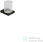 Kludi VELA C fali pohártartó üveg pohárral, szálcsiszolt fegyvermetál 31975N2 (31975N2)