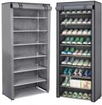 Sternhoff Mobil textil cipősszekrény, 9 polccal, 160 x 60 cm, szürke (SDH164)