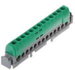 LEGRAND Sorkapocssín PE szigetelt 1x6-25+12x1, 5-16mm2 zöld 100A réz kezeletlen Lexic LEGRAND - 004834