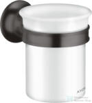 Hansgrohe AXOR MONTREUX fali fogkefetartó pohár, szálcsiszolt fekete króm 42134340 (42134340)