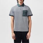 Lee Cooper Stripe Polo Mens - Charc/whit