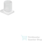 Kludi VELA C fali pohártartó üveg pohárral, matt fehér 3197553 (3197553)