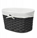 Rodeno Fonott Kosár Fekete Szervező Lenvásznú Béléssel Fürdőszobai Kellékekhez (ROD7175)