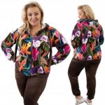  Csokoládé virágmintás Velúr Női Melegítőnadrág