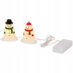  Téli városka karácsonyi falu 2 világító elemes hóember (8720987234572)