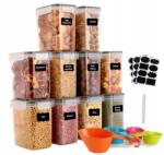 GoMaihe Élelmiszer Tároló Edény Készlet Száraz Élelmiszerekhez 1.6L 10 Db (343100047)