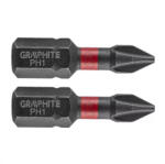 GRAPHITE Csavarhúzó bit PH1 2db/csom (GRA57H960)