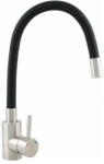 ERMETIQ Álló mosogató csaptelep, Inox, flexibilis - fekete (ERMET-ER-YX208N)
